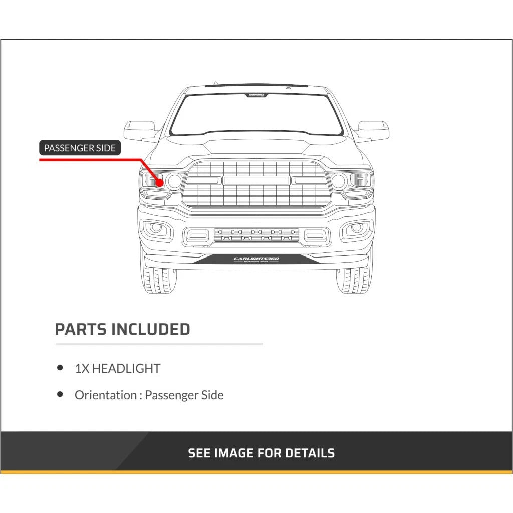 Halogen Headlight for Dodge Durango (2014–2015) CH2503256, CLX-M1-333-1139R-AF1