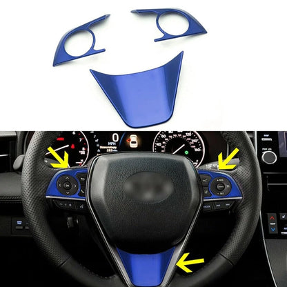 Bright Blue Steering Wheel Frame Cover for Toyota Camry (2018–2024)