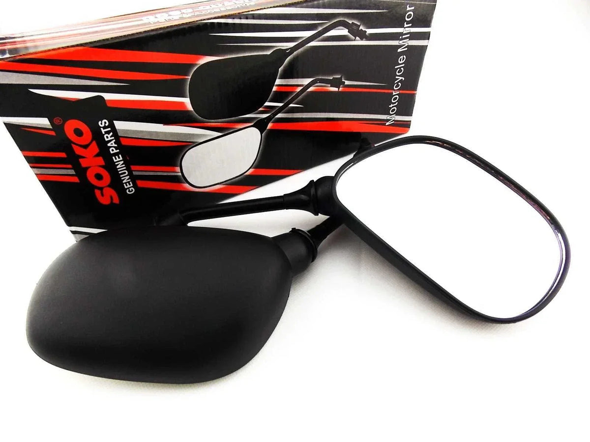 Black Oval Soko Rear View Mirrors for Suzuki GS1000 (1977-1980)
