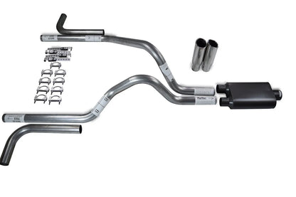 2.5" Dual Exhaust Kit for Dodge Dakota (1987–1996) - 2 Chamber Muffler, Side Clamp