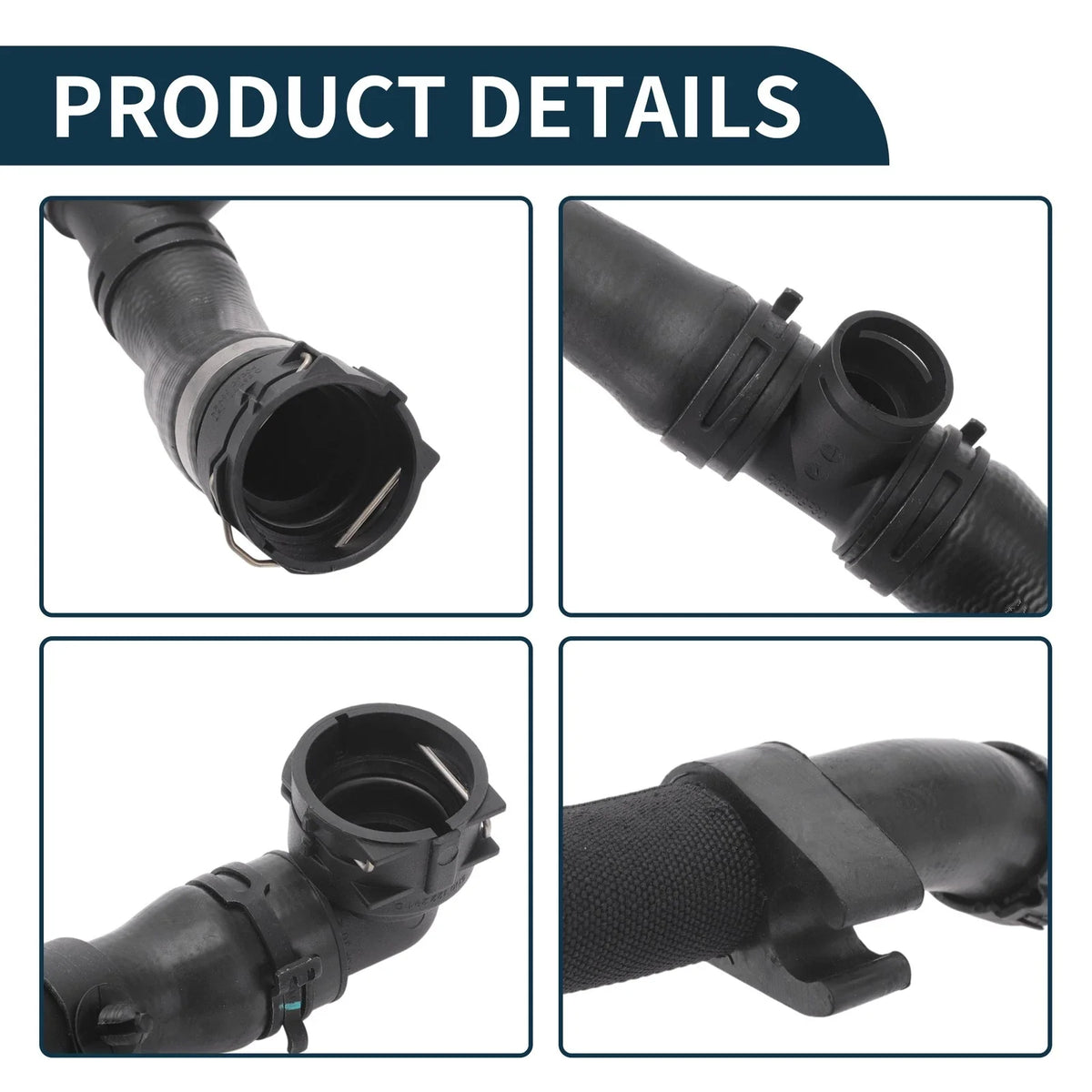 Radiator Hose Water Pipes for Volkswagen Sharan (2011–2016) Rubber Plastic