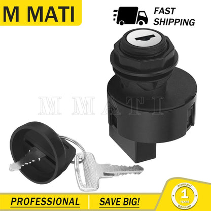 Ignition Key Switch w/ 2 Keys 3-Position 4 Pin for Can-Am Outlander (2003–2023)