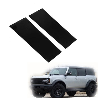 2X Glossy Black Exterior Pillar Posts for Ford Bronco 4-Dr (2021–2023)
