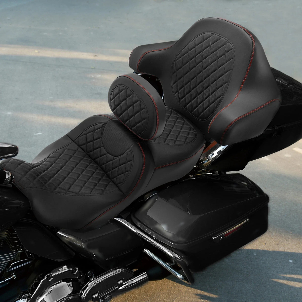 Seat & Backrest Pad for Harley Touring Street Glide (2014–2023)