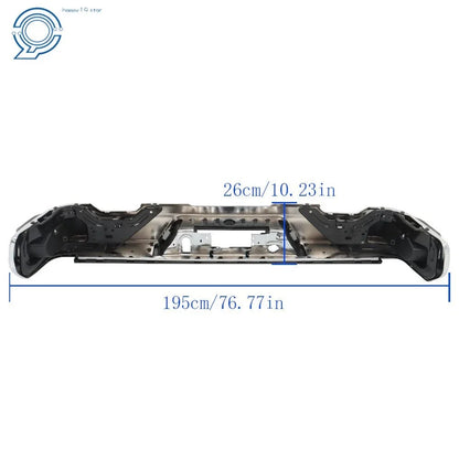 Chrome Rear Step Bumper for Chevy Silverado 1500 GMC Sierra (2019–2023)