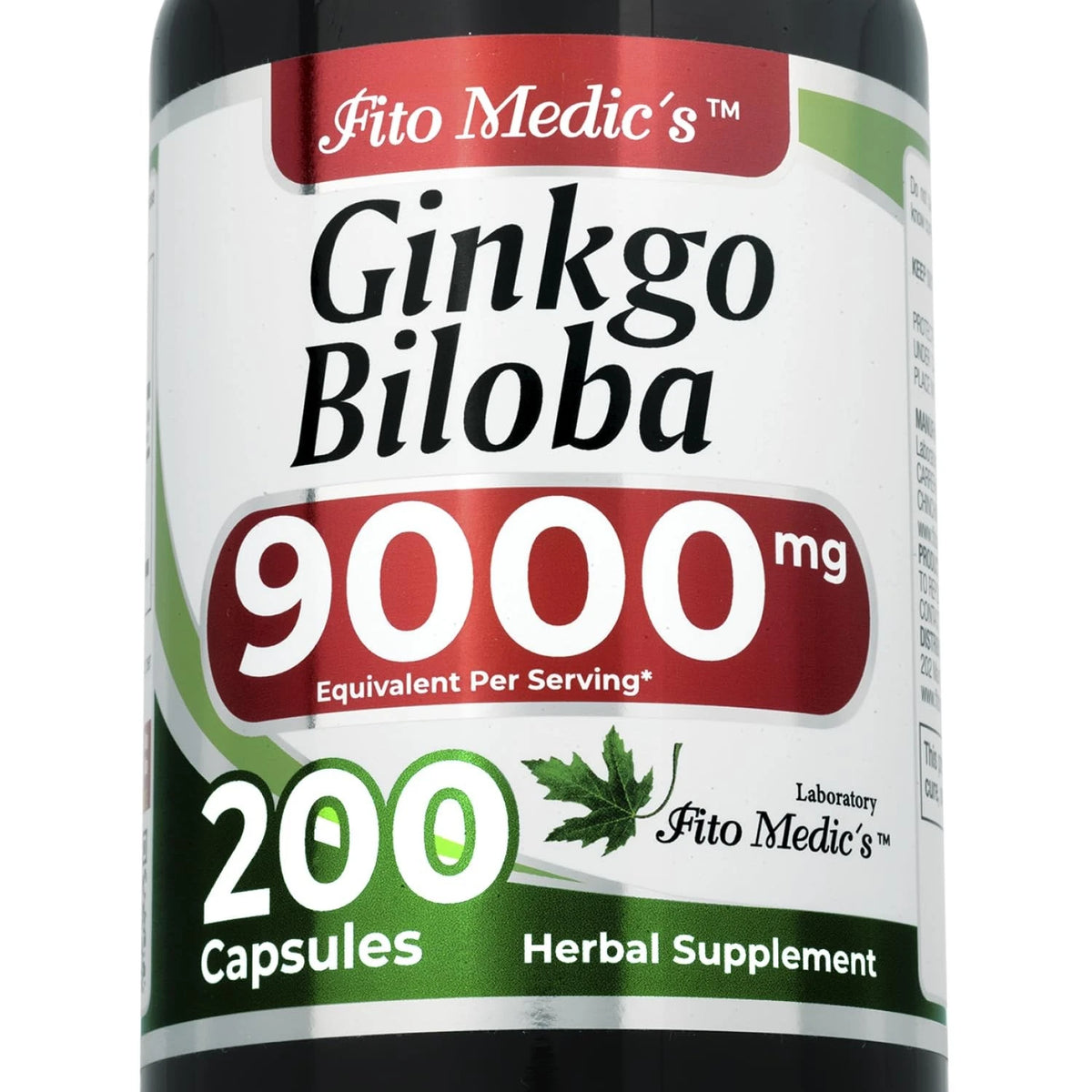 Ginkgo Biloba Herb Leaf 200 Count for Health Supplements (Pack of 1)