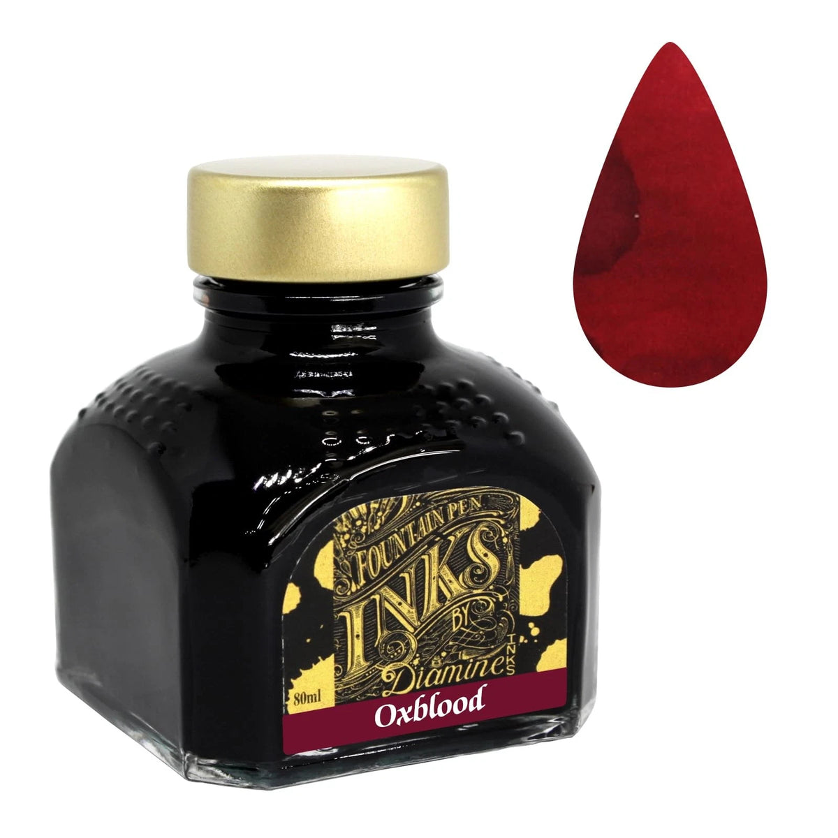 Diamine Oxblood Fountain Pen Ink Bottle 80ml (2.7 fl oz)