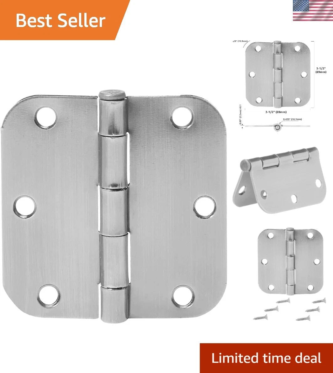Set of 18 Satin Nickel Door Hinges 3.5" x 3.5"