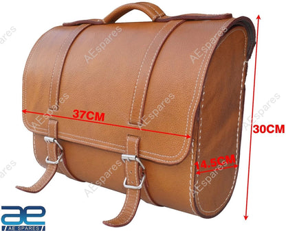 Leather Saddle Bags for Royal Enfield Super Meteor Shotgun Classic 650