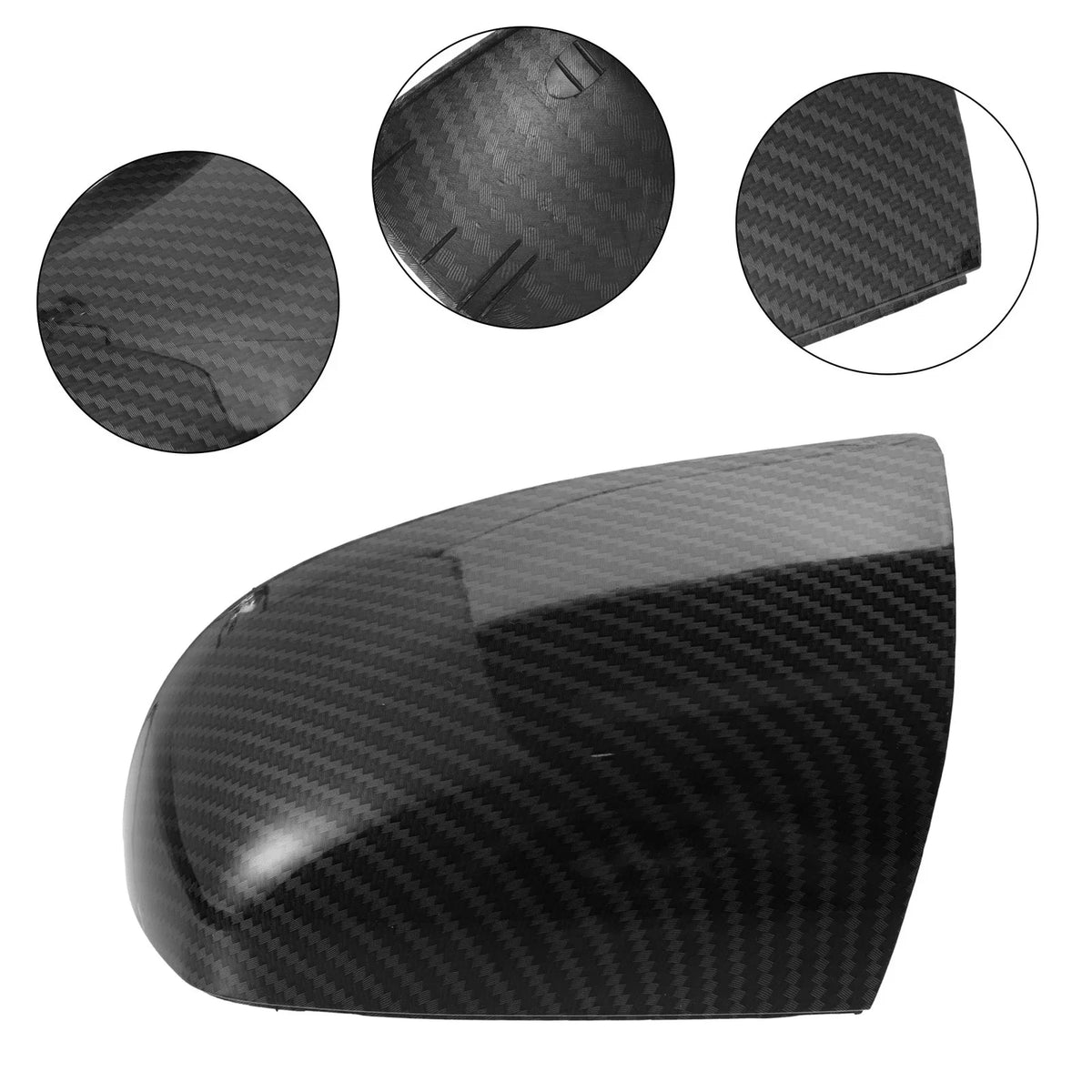 Pair Rear View Mirror Cover Shell for Ford Focus (2012–2018) Carbon Fiber