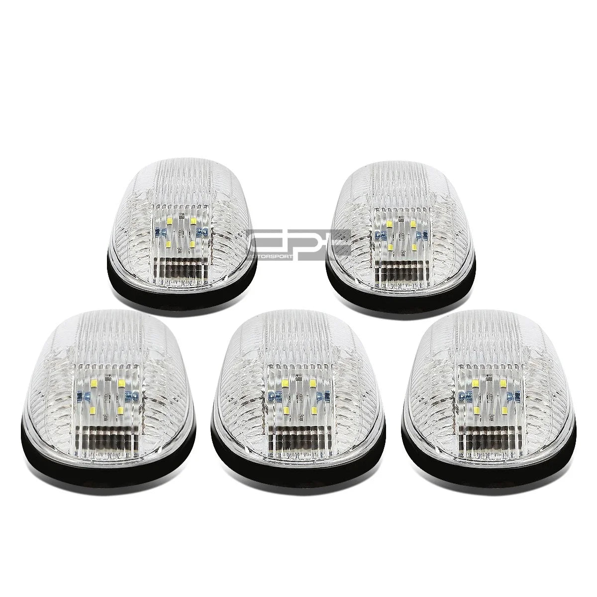 5Pcs Chrome Housing White LED Cab Roof Running Light for Dodge Ram (1999–2001)