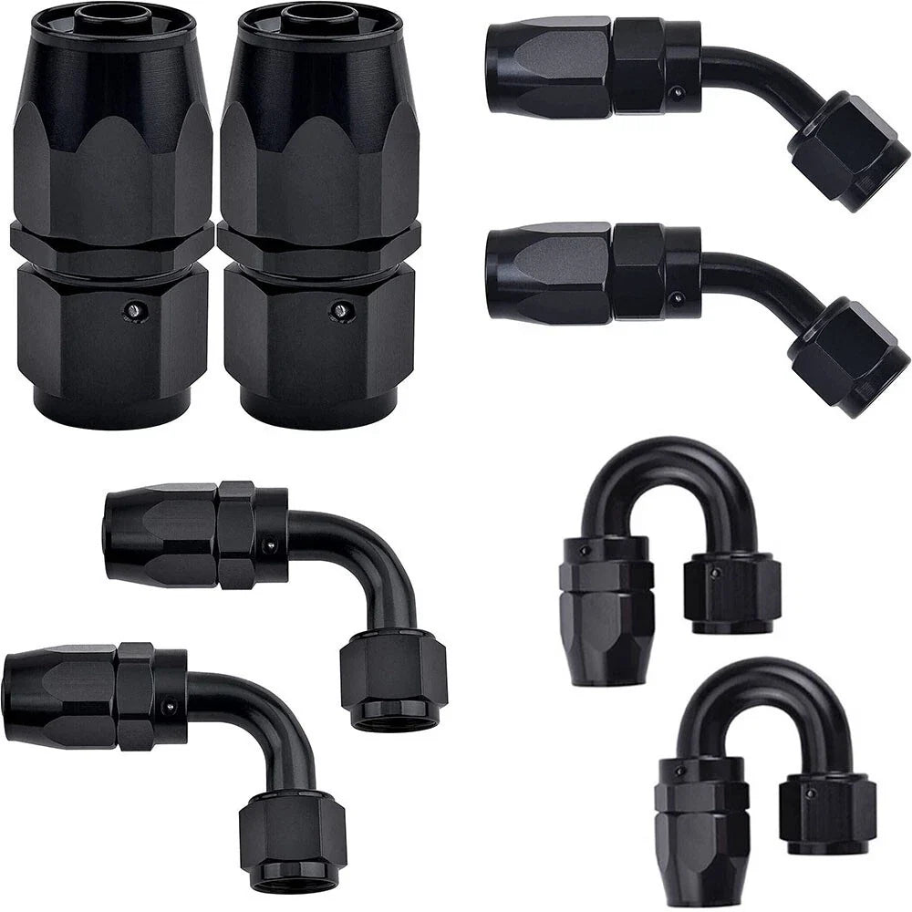 8AN Braided Nylon Fuel Line Kit for Oil Hose End Fittings (For 8AN)