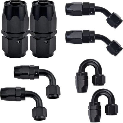 8AN Braided Nylon Fuel Line Kit for Oil Hose End Fittings (For 8AN)