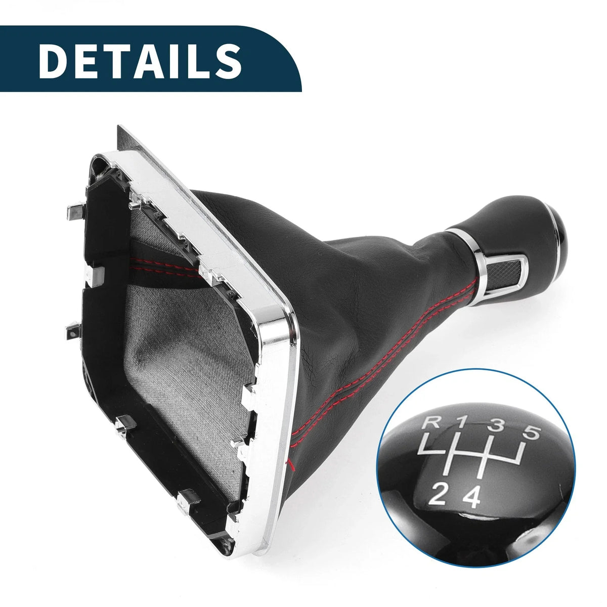5 Speed Gear Shift Knob with Cover for Volkswagen Passat (2005–2011) Faux Leather