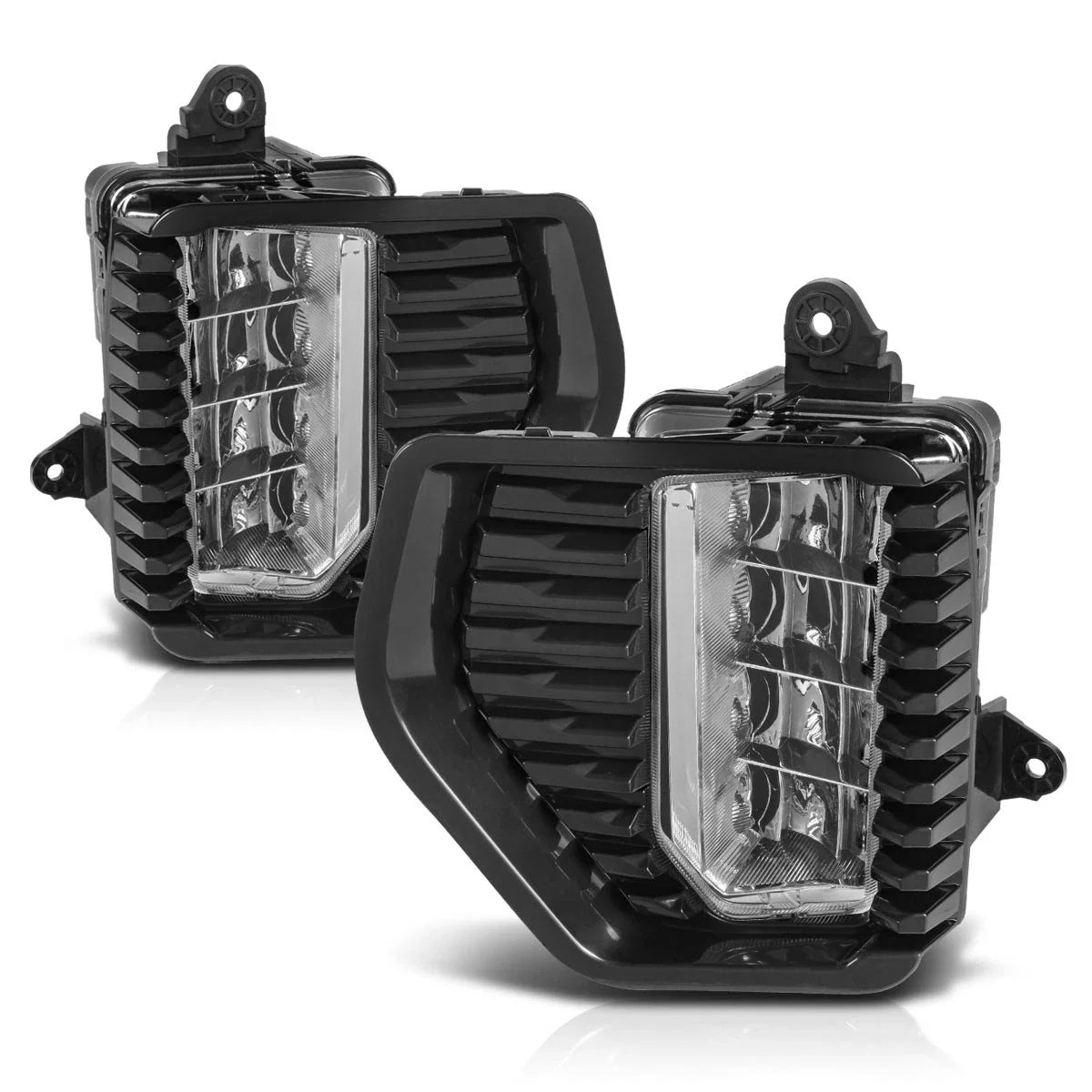 Full LED Fog Lights for GMC Sierra 1500 (2019–2022) - Clear Lens, Switch, Bezels