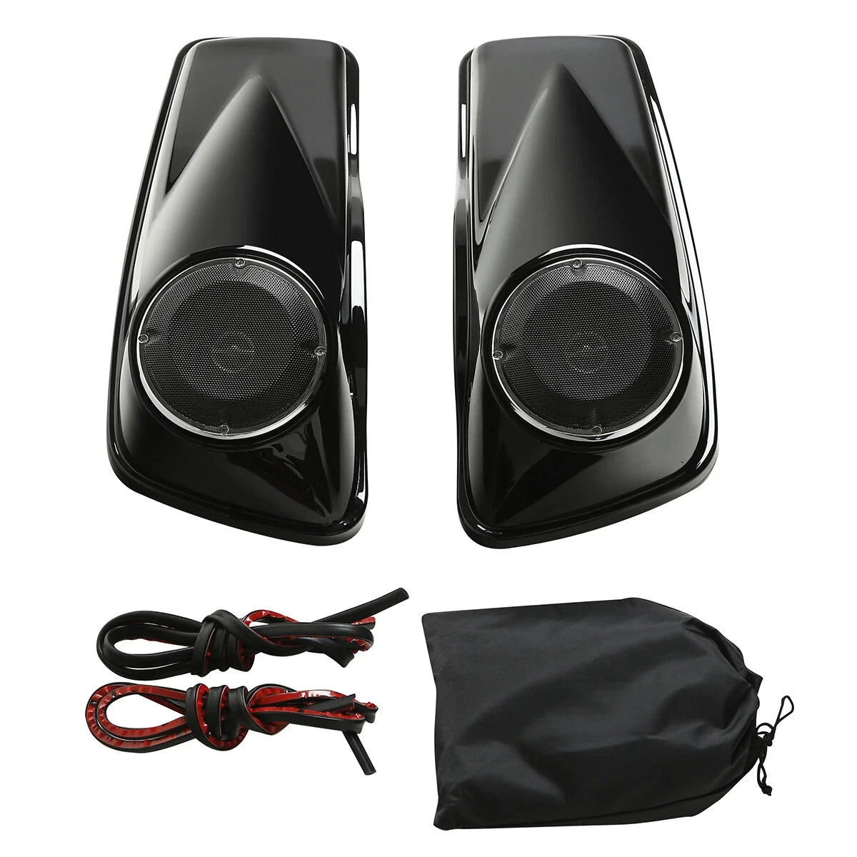 Saddlebag Lids & 6.5" Speakers for Harley Touring Street Road Glide (2014–2024)