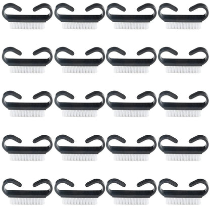 20X Nail Cleaning Brushes for Home Use - Plastic with Black Handle