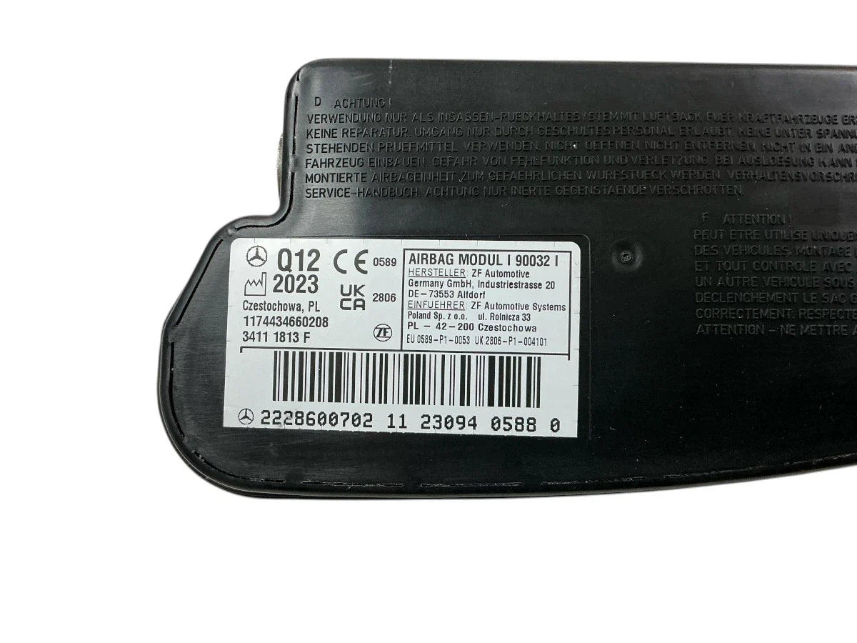 Right Side Seat Airbag for Mercedes-Benz Metris (2016–2023) 222-860-07-02