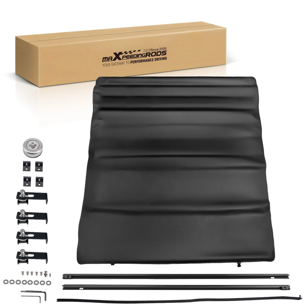 5ft Soft Roll-Up Tonneau Cover for Toyota Tacoma (2016–2023) with LED Lamp