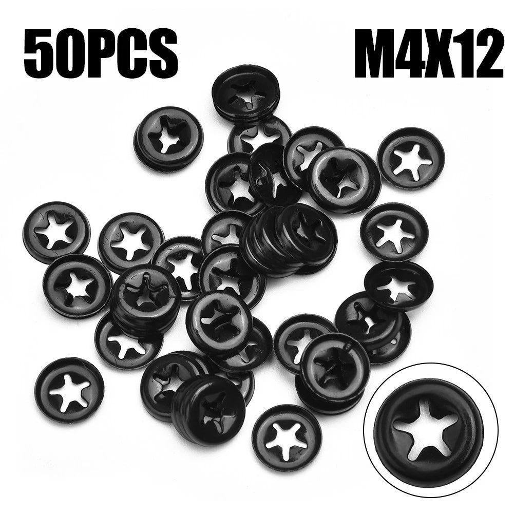 Set of 50 Push On Locking Washers Clips for Metric Shaft