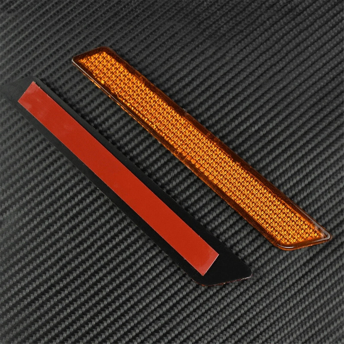 Orange Reflector Saddle Bag Latch Cover for Harley Touring Road King Glide (2009-2023)