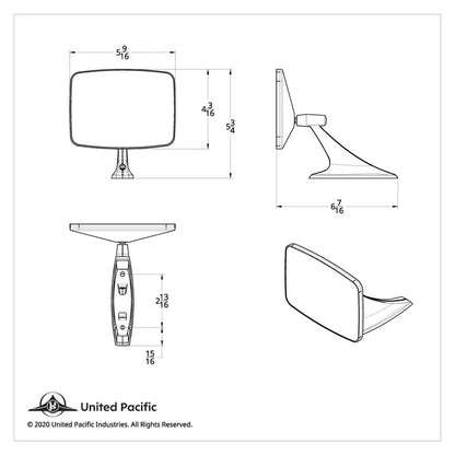 Rear View Mirror Chrome Replacement for 1973–1987 Chevy GMC Pickup