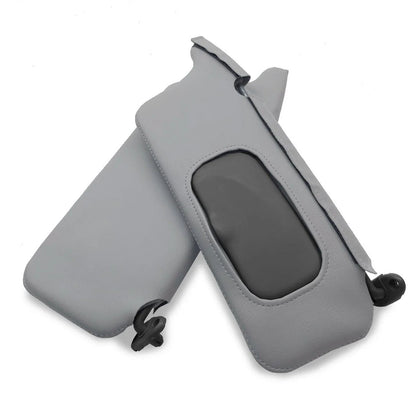 Sunvisors Cover Skin for Honda Civic (2001–2005) Gray PVC Leather