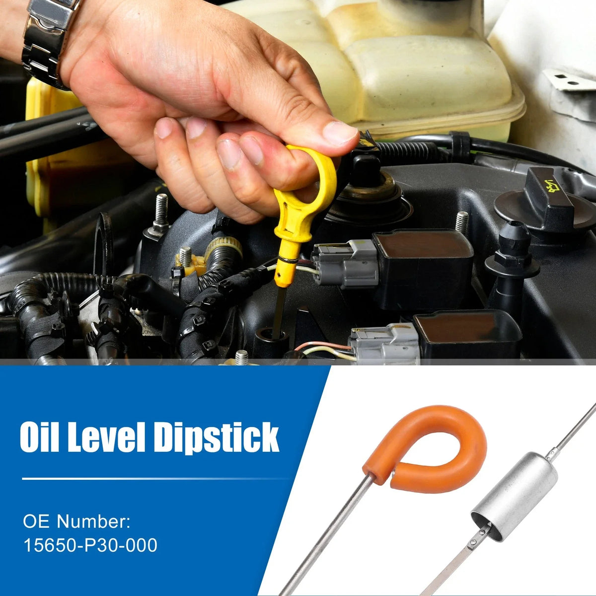 Engine Oil Level Indicator Dipstick for Acura Integra (1992–2001) 15650-P3F-A00