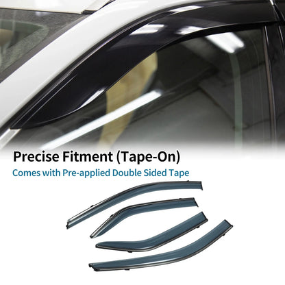 Set of 4 Window Deflectors for Toyota Camry (2012–2017) - Black Vent Visors
