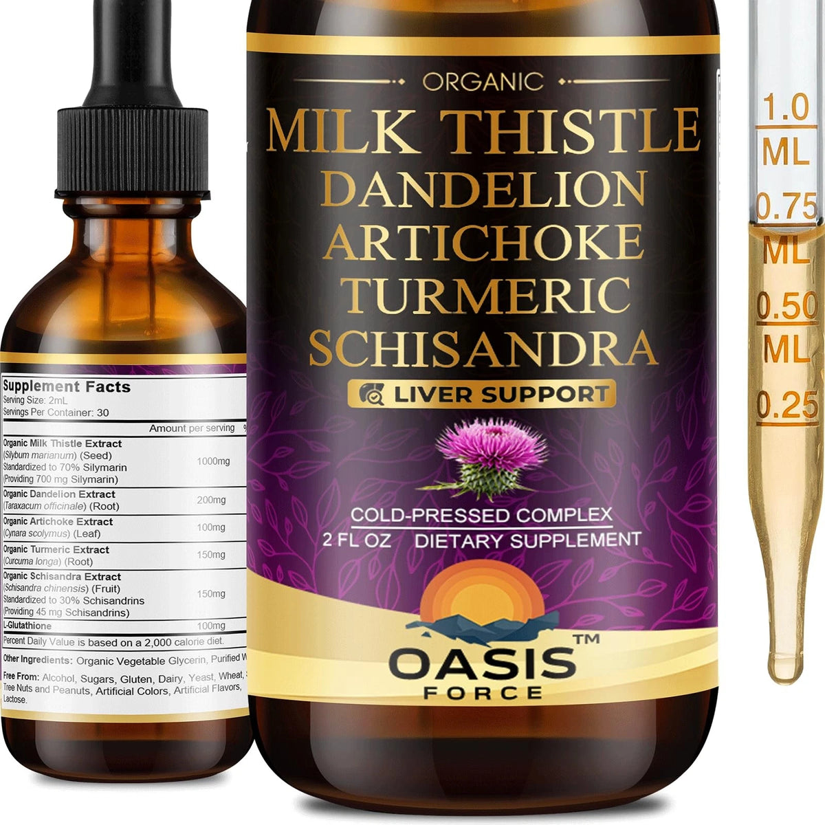 Organic Milk Thistle Extract Liquid 2 Fl Oz