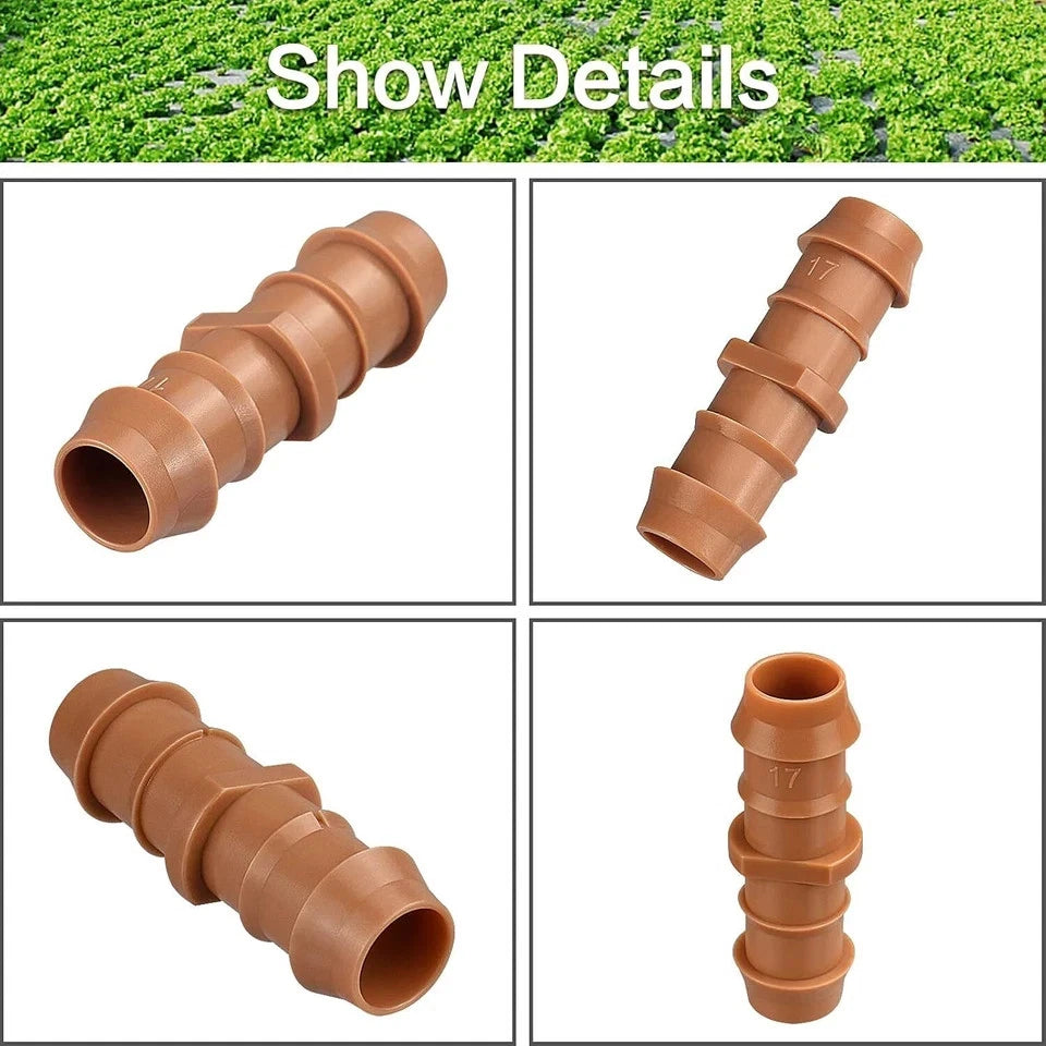 40 Pieces Drip Irrigation Coupling Fittings for 1/2 Inch Tubing