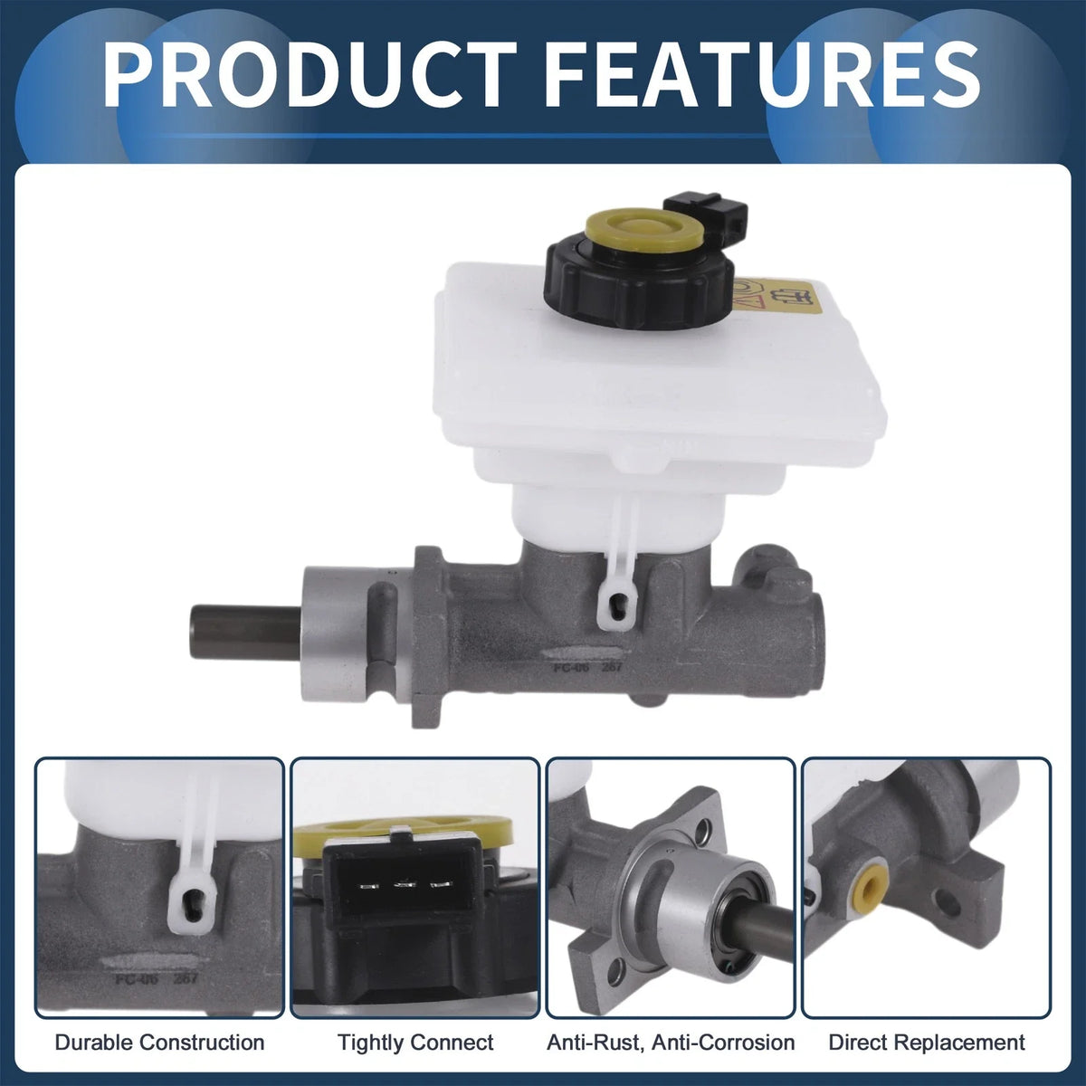 Brake Master Cylinder with Reservoir No. 1047660 for Ford Transit MK5 (1997–2000)