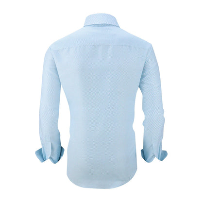 Set of 2 Alex Vando Long Sleeve Dress Shirts for Men - Turquoise