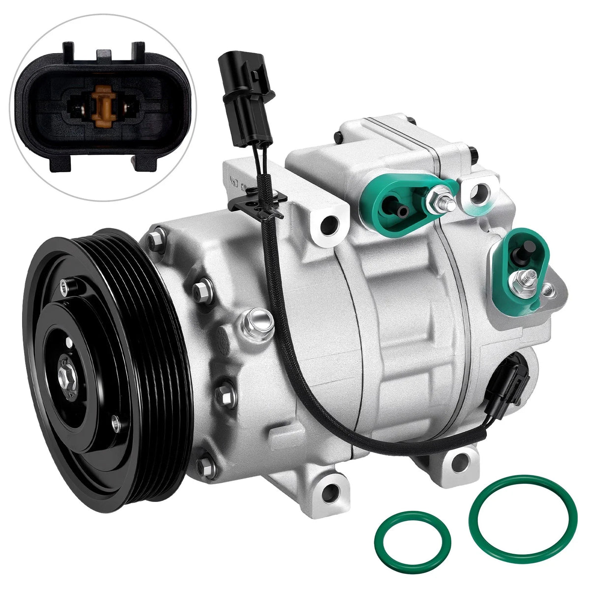 AC Compressor 6-Groove for Kia Sorento 3.5L (2011–2013) 3.3L (2014–2015)