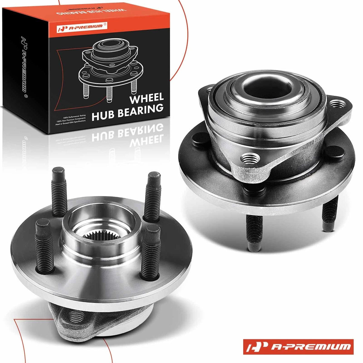 2X Front Wheel Hub & Bearing Assembly for Chevy Cobalt Pontiac Pursuit (2005–2010)