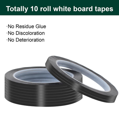 12 Rolls Whiteboard Tape 3mm Thin for Various Uses