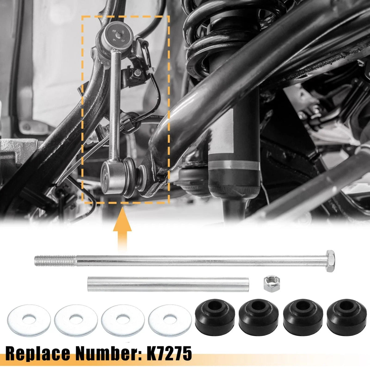 2X Front Sway Bar Links K7275 2L2Z5K483BA for Dodge Ram 1500 2500 3500 (2002–2010)