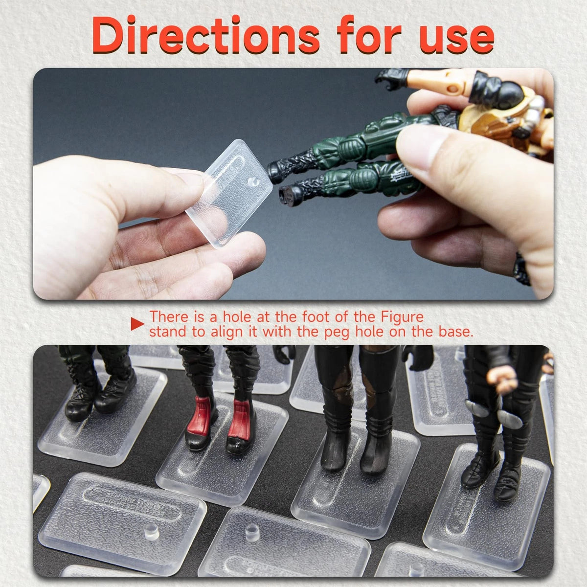 50 Pieces Clear Display Stand Base for Automotive Models