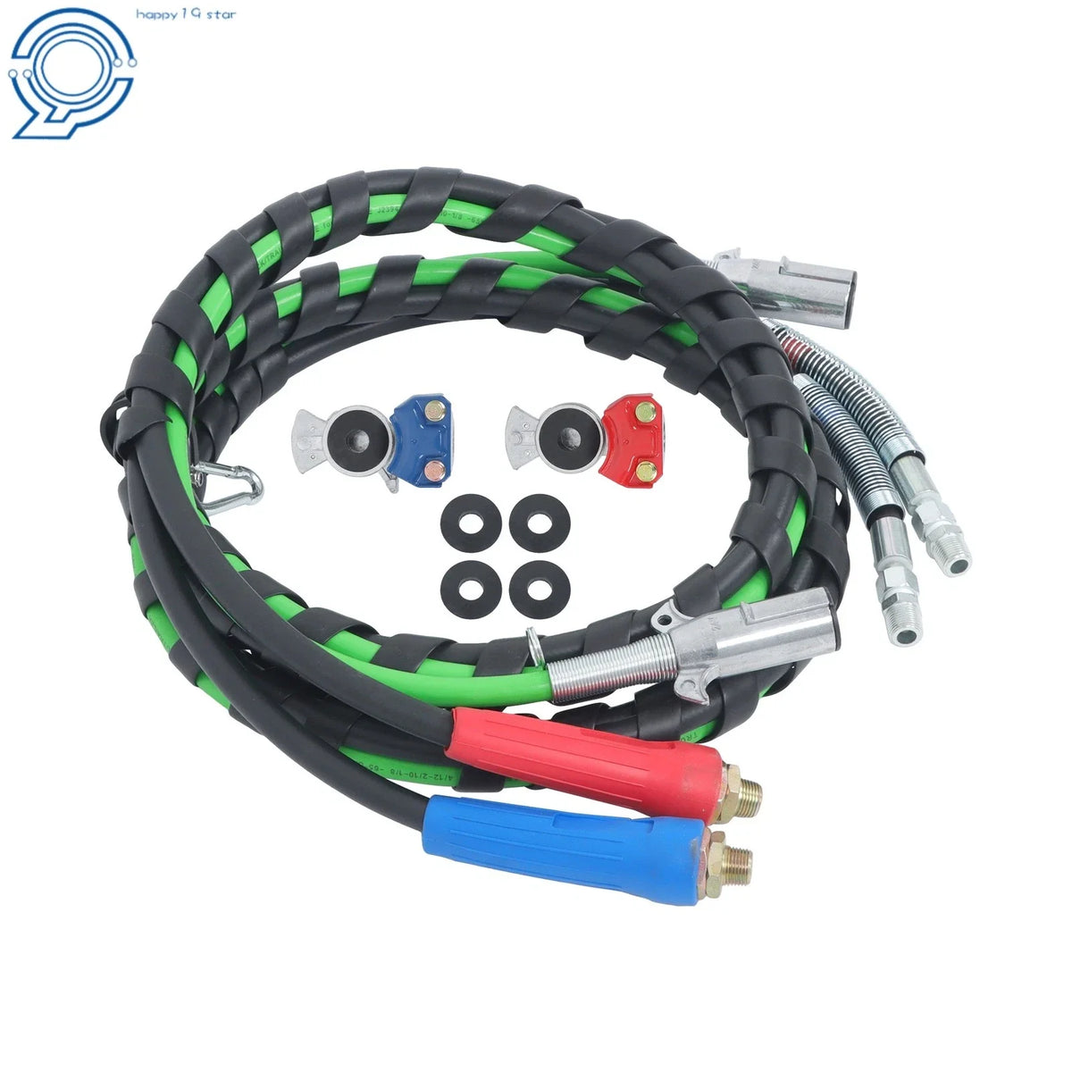 Wrap Set Air Line Hose Assemblies for Semi Truck Tractor Trailer (12 Ft)
