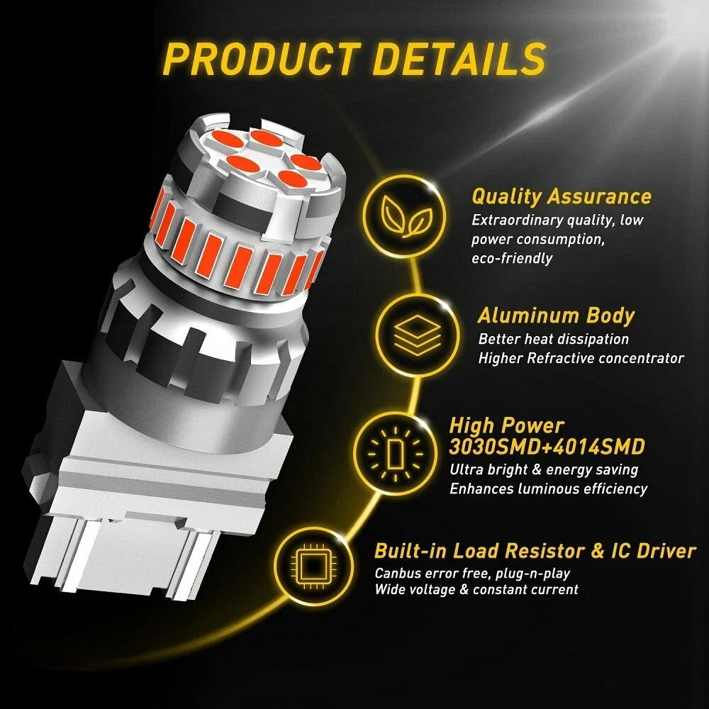Set of 2 Red LED Brake Stop Tail Light Bulbs for Chevy Silverado 1500 (1999–2013)