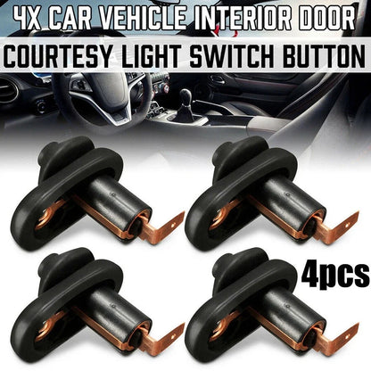 Set of 4 Door Courtesy Light Switch Buttons for Car Vehicle
