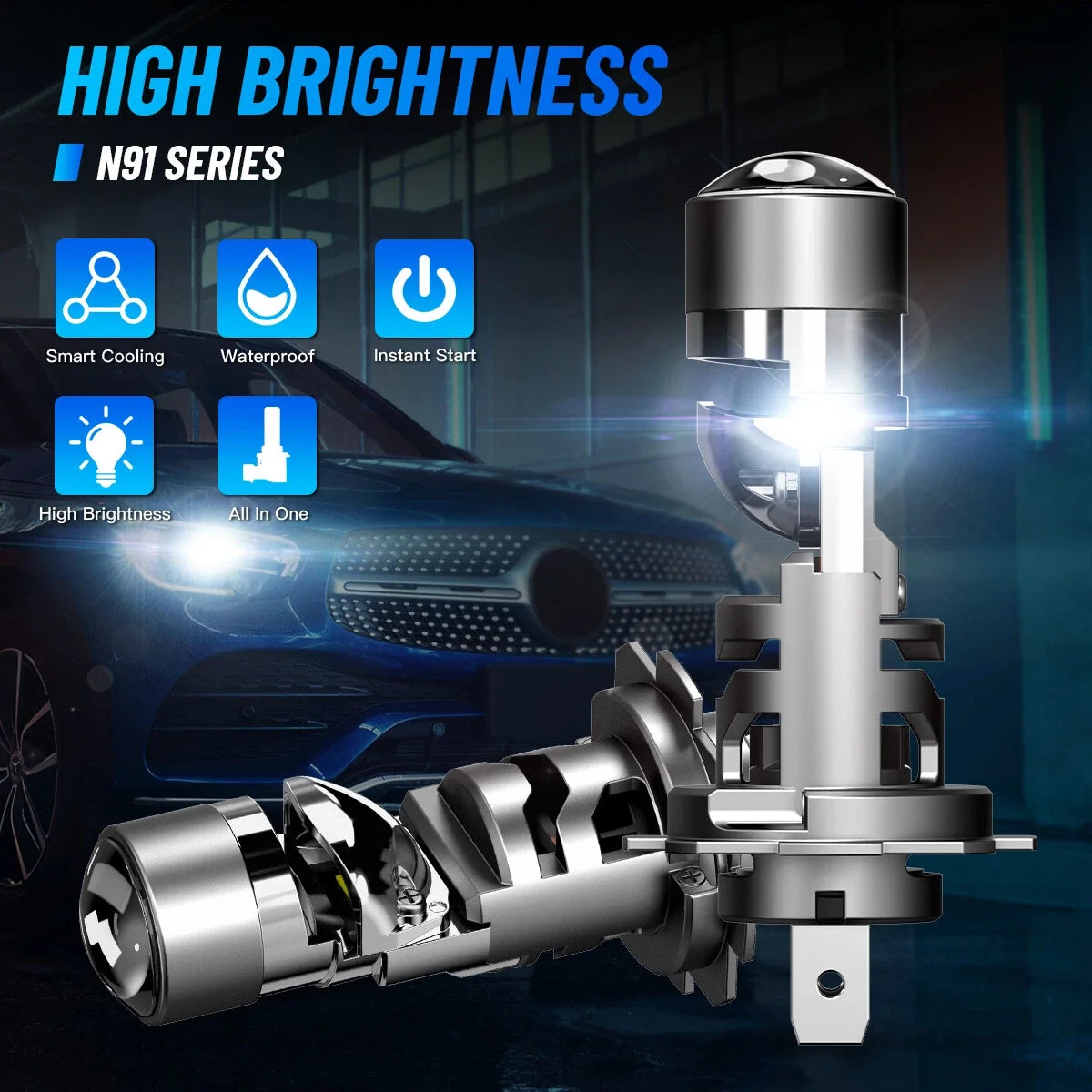H7 LED Headlight Bulbs Kit for (2015–2023) 33000LM 6500K 2pcs
