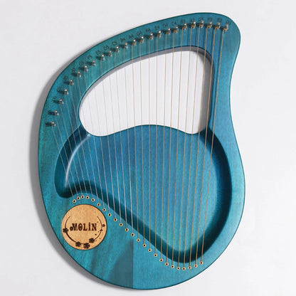 24-String Lyre Harp for Mahogany Finish