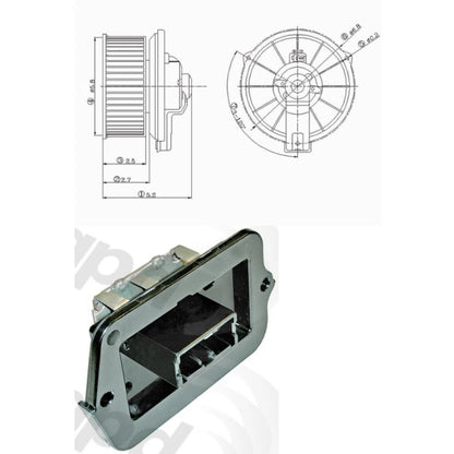 Blower Motor Rear for Honda Odyssey Isuzu Oasis (1994–2004) KIT-201009-118