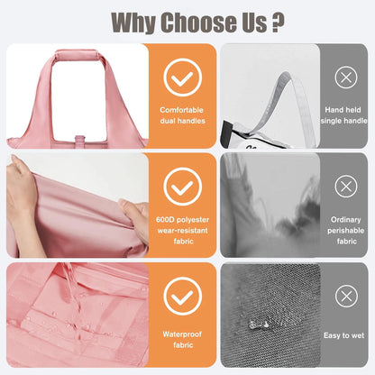 Waterproof Lightweight Gym Bag for Women (Pink)