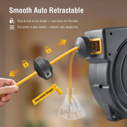 50 FT Extension Cord Reel for SURAIELEC (14 Gauge)