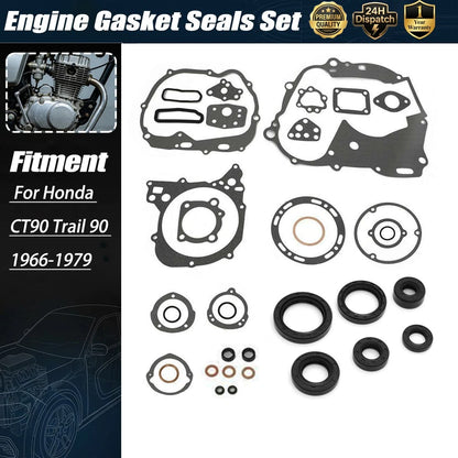 Complete Engine Rebuild Gasket & Oil Seal Kit for Honda CT90 (1966–1979)