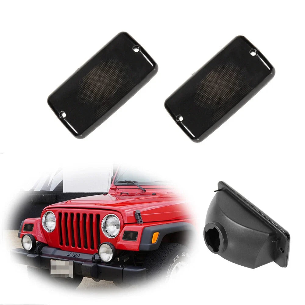 Front Bumper Turn Signal Parking Light Housings for Jeep Wrangler (1997–2006)