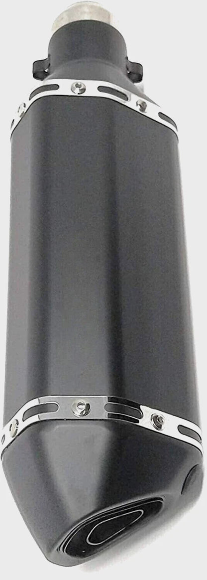 Akrapovic Quad Cut Exhaust Muffler for Universal (36-51 mm, Black, Stainless Steel)