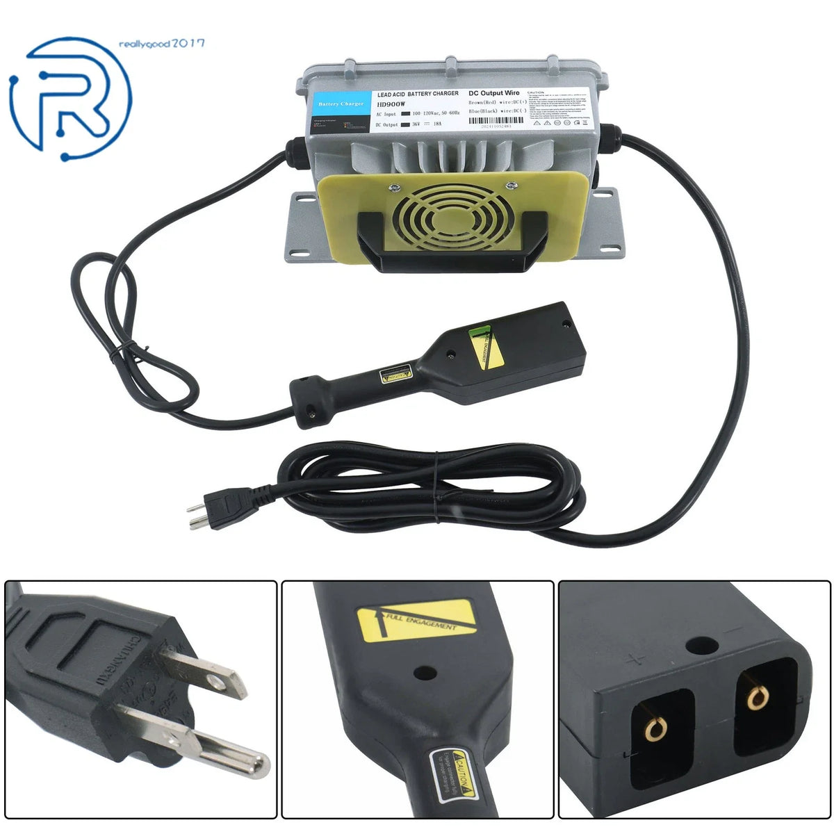 36V 18A Battery Charger for EZ-GO TXT Golf Cart (1996–Present)